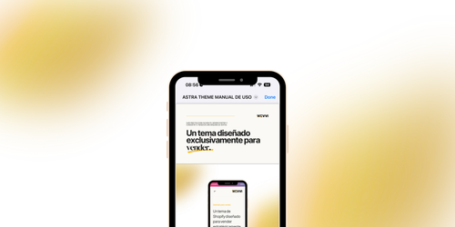 Imagen representativa documento manual de uso Astra Theme