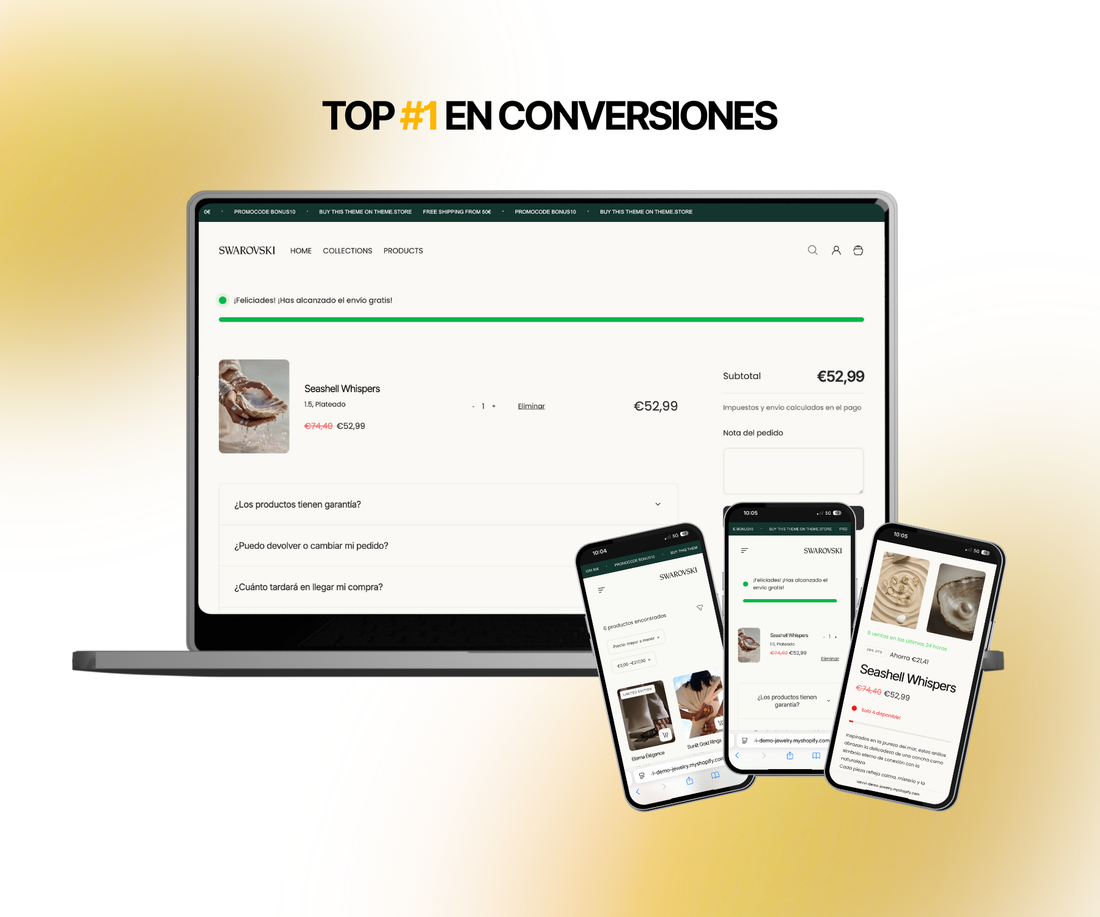Un carrito de compras optimizado y con microelementos para aumentar la tasa de conversión y ventas de una tienda de Shopify con Astra Theme